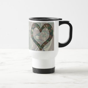 Mug De Voyage British 95 Forest Green Camouflage Heart