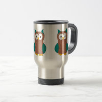 Brown Bleu Sage Owen Eyes Cartoon Oiseau Animal