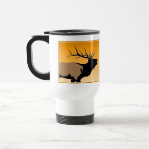 Mug De Voyage Bugling Elk at Sunset - Art original de la faune