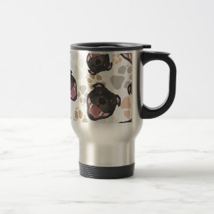Mug De Voyage Bull-terrier du Staffordshire de motif de pattes
