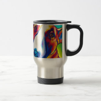 Mug De Voyage bull-terrier rouge et blanc 2