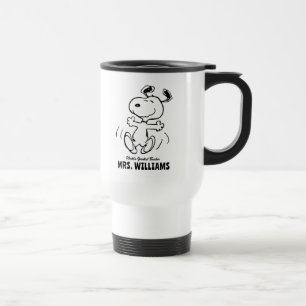 Mug De Voyage cacahuètes Snoopy Grand Enseignant Personnalisé