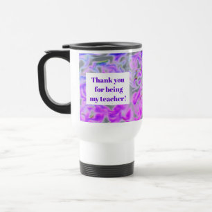 Mug De Voyage Cadeau d'appréciation pour enseignant Tie-Dye Rose