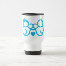 Cadeau d'art en ligne minimaliste de mère et de bé