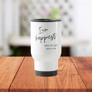 Mug De Voyage Cadeau de citation romantique noire tendance