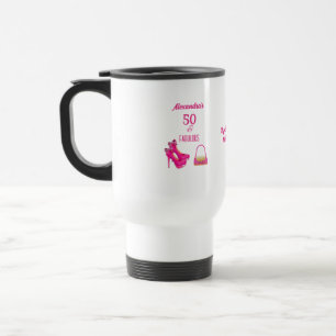 Mug De Voyage Cadeau de nom de chaussures à talons hauts rose vi