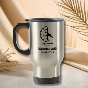 Mug De Voyage Cadeau drôle pour collègue avec cerveau en mode av