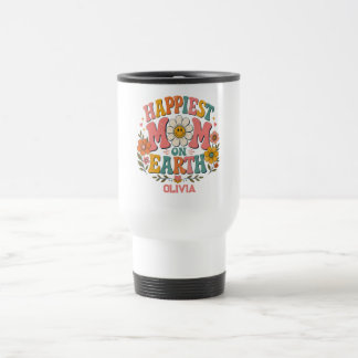 Mug De Voyage cadeau personnalisé maman la plus heureuse du mond