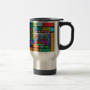 Mug De Voyage Cadeaux d'art abstrait de pharmacien