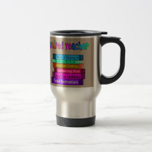 Mug De Voyage Cadeaux de l'enseignant à la retraite Stack de liv