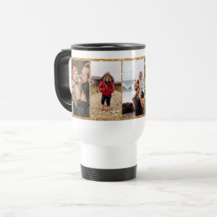 Mug De Voyage Cadre Parties scintillant en or Faux 5 Photos