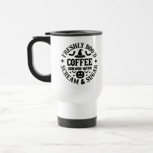 Mug De Voyage Café Fraîchement Ensorcelé Servi avec Cris & Sucre