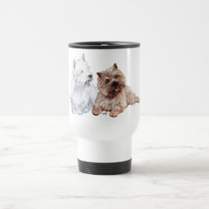 Mug De Voyage Cairn Brown et terriers Westie
