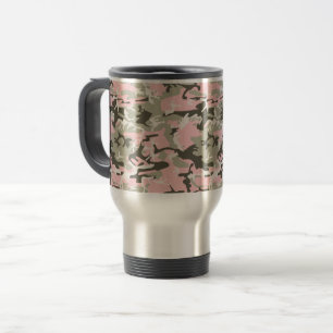 Mug De Voyage Camouflage rose et vert, Militaire, Armée