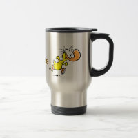 Canard de bande dessinée d'humour de café drôle