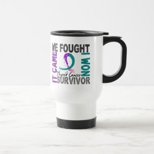Mug De Voyage Cancer de la thyroïde du survivant 5