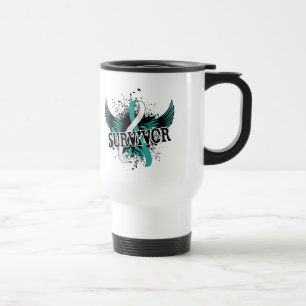 Mug De Voyage Cancer du col de l'utérus du survivant 16