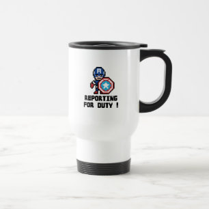 Mug De Voyage Capitaine America 8 bits - Présentation au devoir 