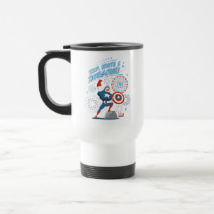 Mug De Voyage Captain America "Rouge, Blanc et Incroyable !"