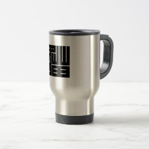 Mug De Voyage caractère angulaire de chat