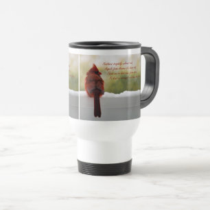 Mug De Voyage Cardinal avec Visiteur du poème du Ciel