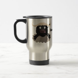 Mug De Voyage Caricature amusante de buffle d'eau courante