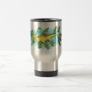 Mug De Voyage Caricature amusante de dragon de mer feuillu