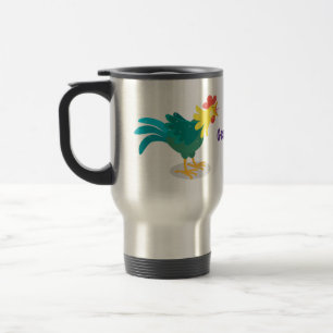 Mug De Voyage Caricature amusante du coq à rames