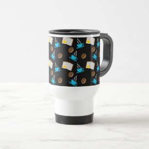 Mug De Voyage Caricature de café et de beignets