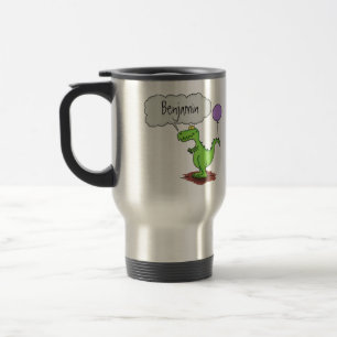 Mug De Voyage Caricature de dragon dragon drôle et vert respiran
