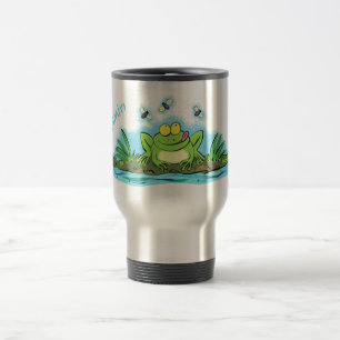 Mug De Voyage Caricature de grenouille vert mignon