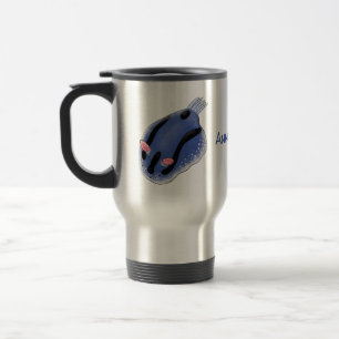Mug De Voyage Caricature de nudibranche bleu mignon