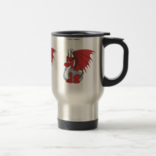 Mug De Voyage Caricature Dragon Rouge