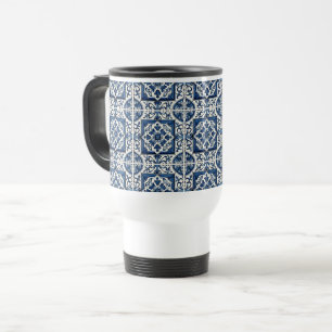 Mug De Voyage Carrelage méditerranéen, Portugais, Azulejo, Majol