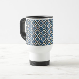 Mug De Voyage Carrelage méditerranéen, Portugais, Azulejo, Majol