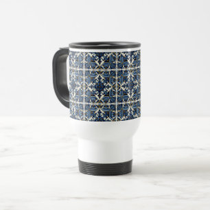 Mug De Voyage Carrelage méditerranéen, Portugais, Azulejo, Majol