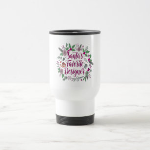 Mug De Voyage Carte cadeau de Noël à coudre pour le designer de 