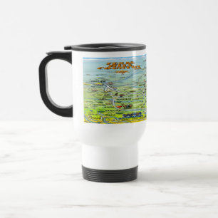 Mug De Voyage Carte de dessin de pays TX Hill