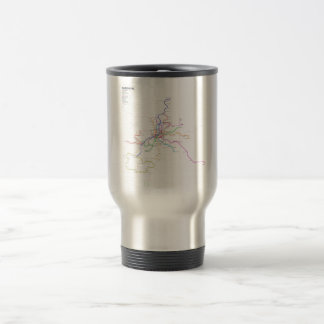 Mug De Voyage Carte de métro de Madrid (Espagne)