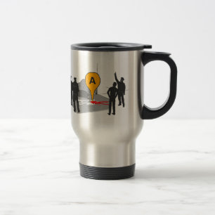Mug De Voyage Carte de scène du crime avec le contour de police