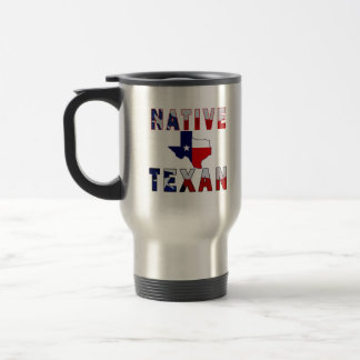 Mug De Voyage Carte du drapeau texan natif