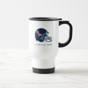 Mug De Voyage Casque Ole Miss Football bleu foncé