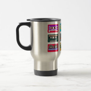 Mug De Voyage Cassettes colorées rétro Nostalgie des années 80