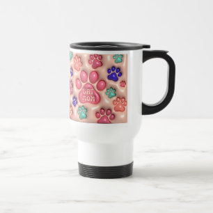 Mug De Voyage Cat Mom 3D Puff Design imprimé Tumbler