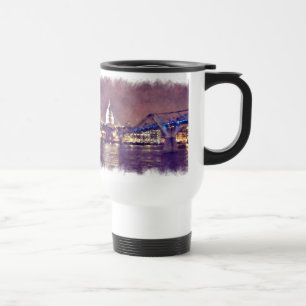 Mug De Voyage Cathédrale Saint-Paul par peinture de nuit