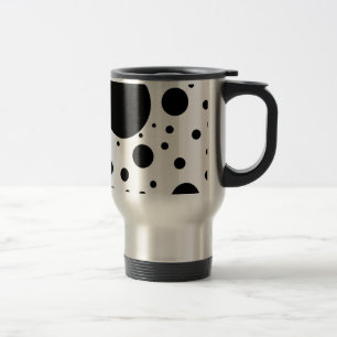 Mug De Voyage Centaines de points et cercles noirs de tailles va