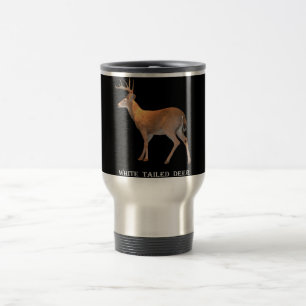 Mug De Voyage Cerfs communs (mâle) Blanc-Coupés la queue