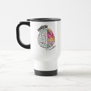 Mug De Voyage Cerveau Créatif Analytique À Braine Droite