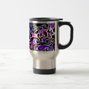 Mug De Voyage Changer la couleur Wacky Retro Swirl