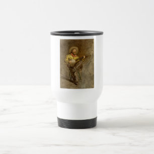 Mug De Voyage Chanter Espagnol Cowboy à Banjo jouer à la chanson